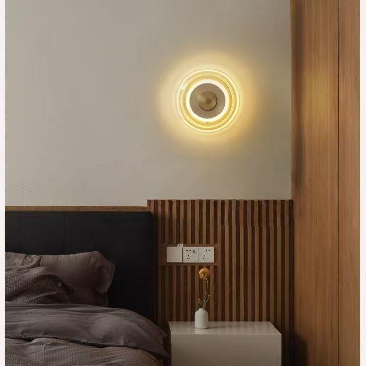Designer Glass Wall Lamp Led Black Gold Decorative Sconce For Living Room Bedroom Corridor Bedside Background Copper Wall Light
