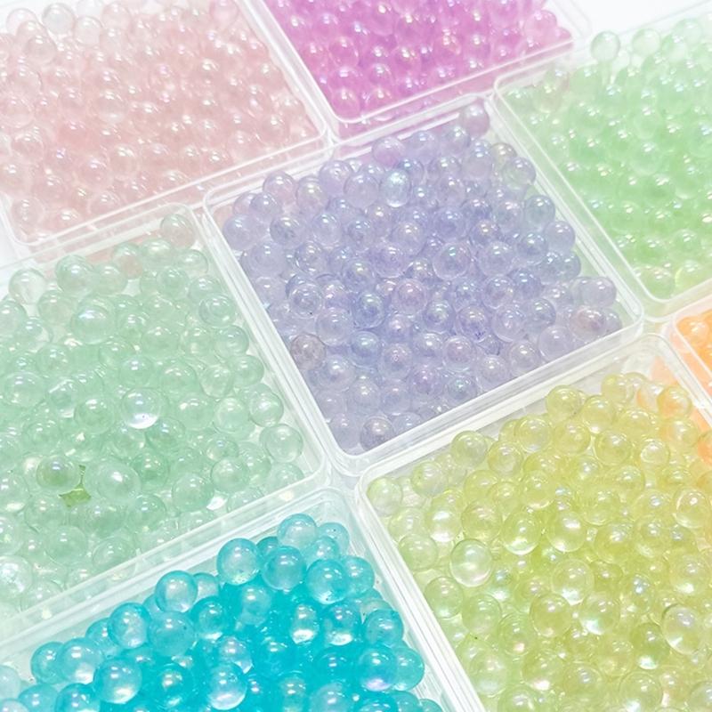Clear Flat Glass Marble For Vase Aquarium Pebbles Vase Fillers Beads Loose Glass Rounds for Table Styling, Jar Arrangements and Craft Projects,