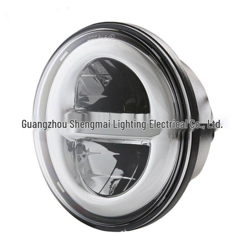 5.75-Inch LED Harley Motorcycle Headlight, 50W High/Low Beam, High Brightness