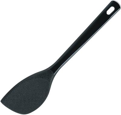 Akebono Sangyo Spatule Noire Fabriquée au Japon La forme de la pointe facilite la friture Long manche protège de la chaleur Peut être utilisé avec des poêles à frire Magie doublement gaufrée