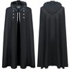 Medieval King Warrior Cloak With Wool Collar For Halloween Costume Party