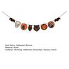 Vintage Halloween Garland Decorations Spooky Wooden Pumpkin Skull Owl Witch Bat Hanging Bunting Banner for Party Home Wall Decor
