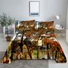 Scene Bed Sheet and Pillowcase Set Bedding Linens Cover Queen King Double Size 220x240 Trees for Bedroom Soft Twin Full Single