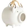 Kamoshika Werkzeugladen Mückenspiralenhalter/Etui - Schweineförmiger Keramik-Mückenspiralenhalter - Banko-Keramik, Hergestellt in Japan (Klein, Weiß)