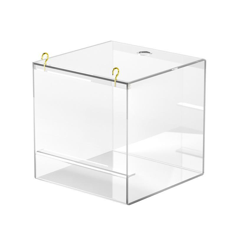 Parrot Acrylic No-Spill Auto Feeder & Splash-Proof Bird Food Bowl