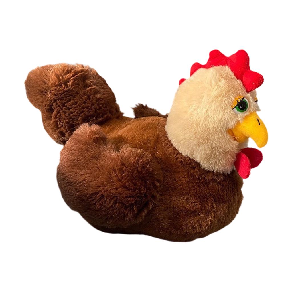 Simulated Rooster Doll Plush Toy Big  Old Hen Pillow Chick Music Chicken Coop Doll Spring Chicken Activity