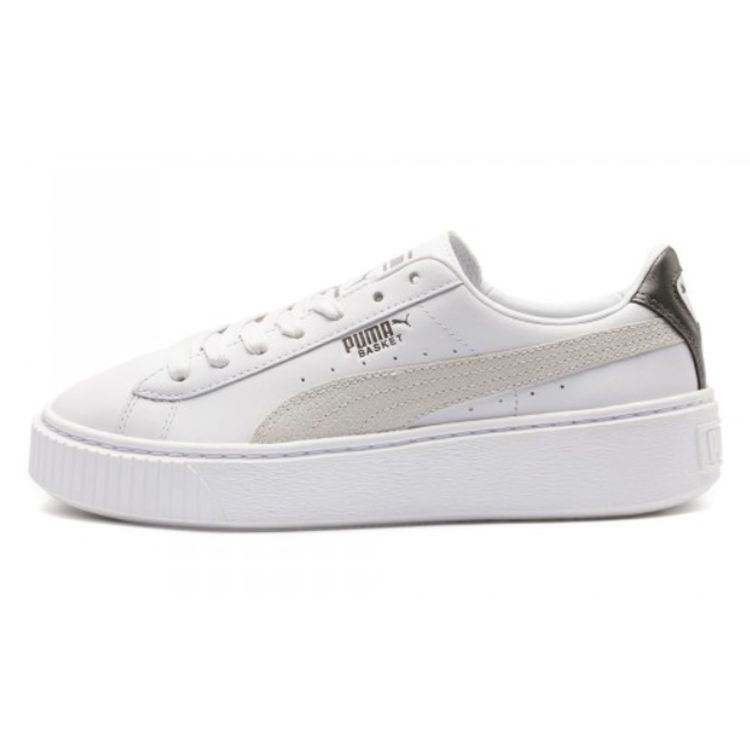 Puma Basket Platform Low Top Casual Sneakers Unisex Sneakers White 367850-01