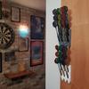 1 Stück Minimalistisches Dart-Display-Rack Wandmontage Hält 9 Darts Robustes Polypropylen für Heim-Spielzimmer Geschenk für Spieler
