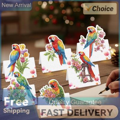 6pcs Flower Butterfly DIY Diamond Painting Greeting Card Set Handmade Diamond Painting Cards for Birthday Thank You Friendship