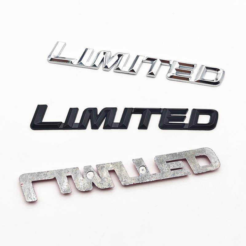3d Metal Letters Car Rear Logo Limited Emblem Sticker for Ford Jeep Grand Cherokee Highlander Toyota Limited Badge Accessories