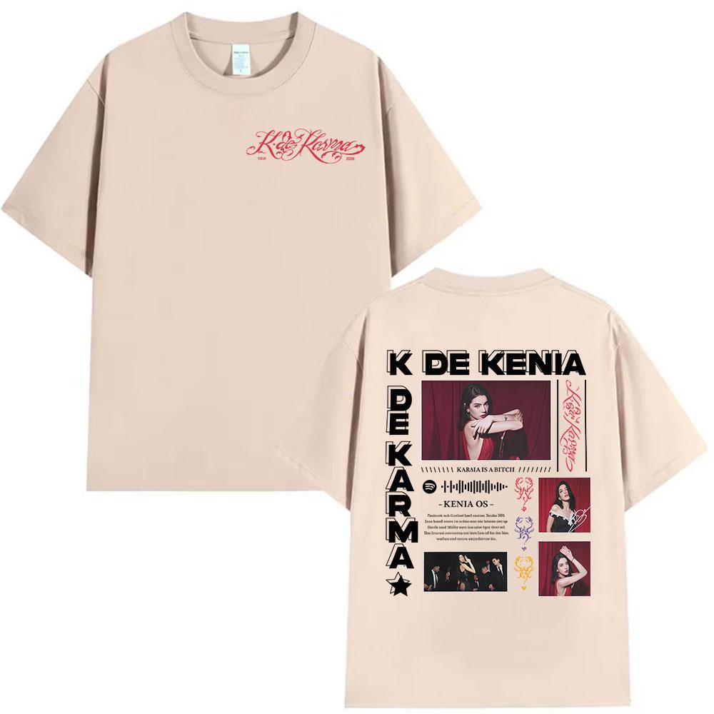 Kenia Os K De Karma Album Graphic T Shirt Unisex Women Vintage Gothic Oversized Cotton Tshirts Hip Hop Aesthetic Clothing Tshirt