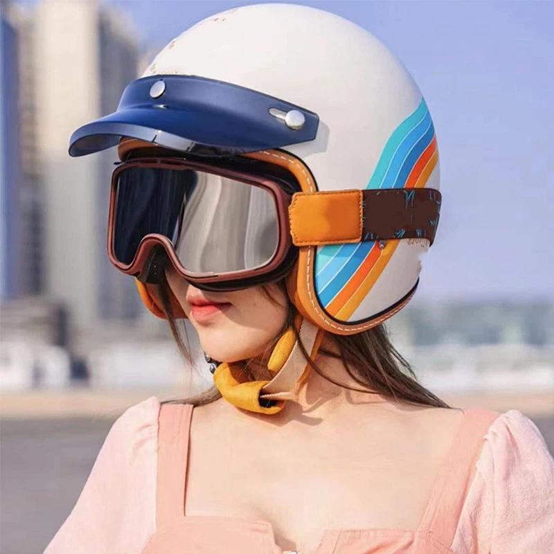 Motorcycle Jet Helmet 3-Snap Visor 1Pcs Dust Proof Sun Shield Brim for Off-road Motorbike Riding Replacement AccessorySpeed Sensors 6