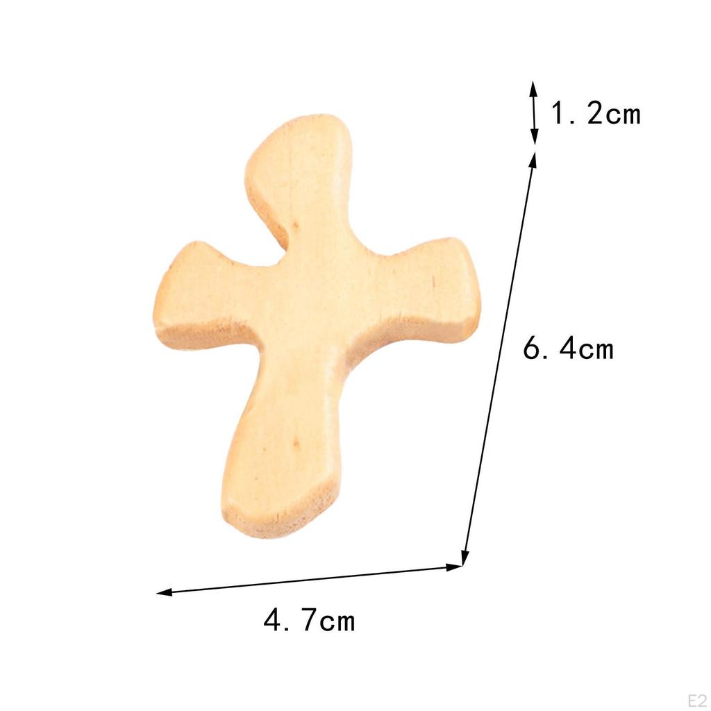 5 Pieces Wood Prayer Cross Hand Held Ornament Clinging Palm Neighbor Small Religious