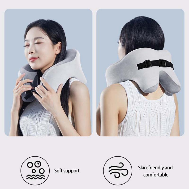 Upgrade Travel Neck Pillow Slow Rebound Memory Foam U-shaped Pillow Comfortable Soft Car and Airplane Neck Pillow Office Nap