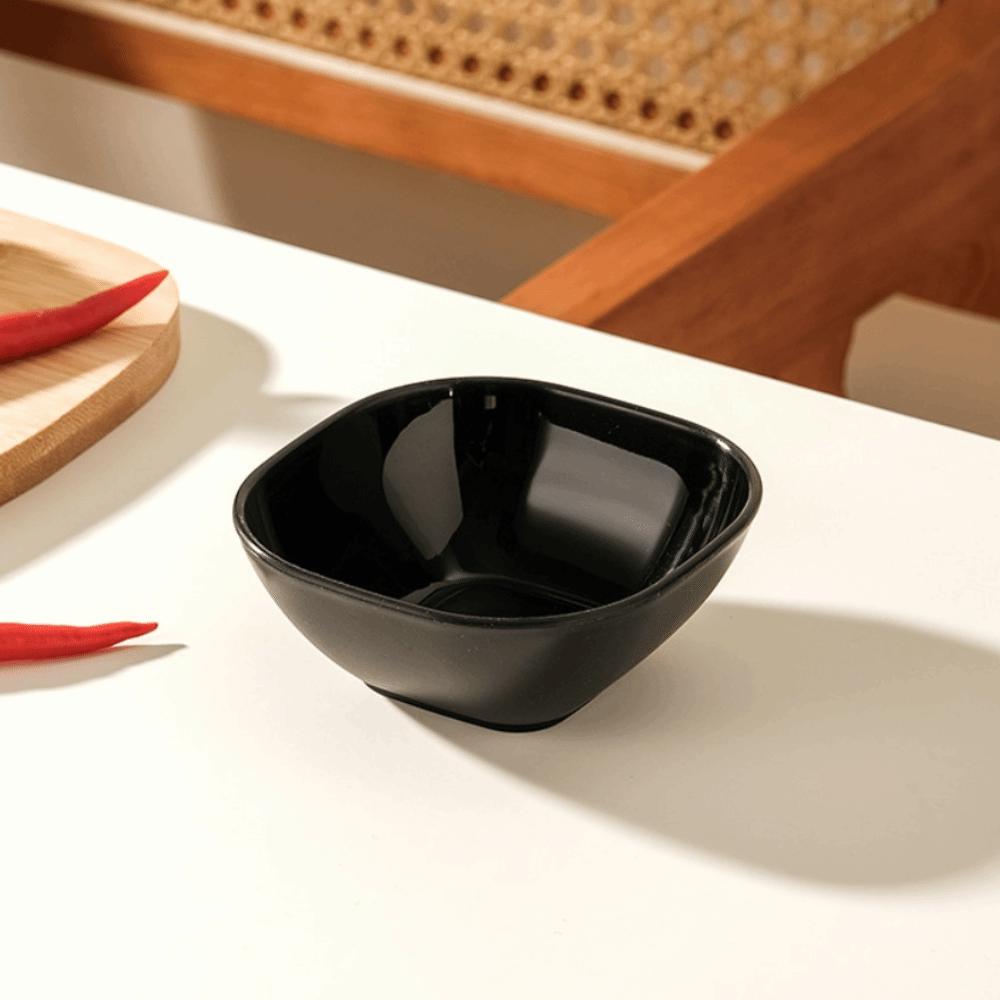 10 Piece Flower/Square Sauce Dish Black Snack Bowl Kitchen Tableware Appetizer Dish  Hot Pot