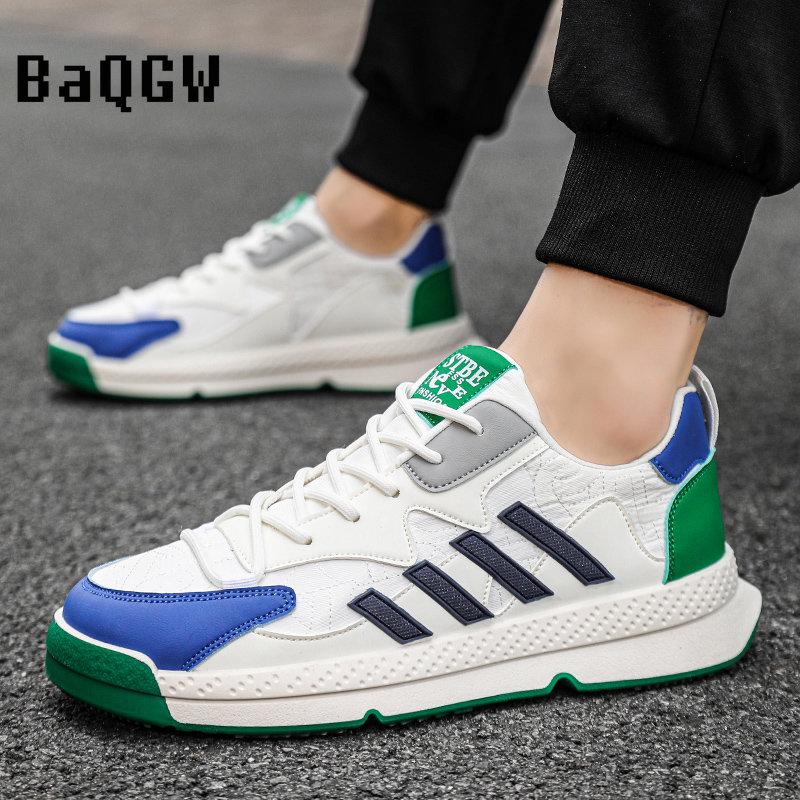 Модные повседневные кроссовки в полоску для мужчин — фото 5