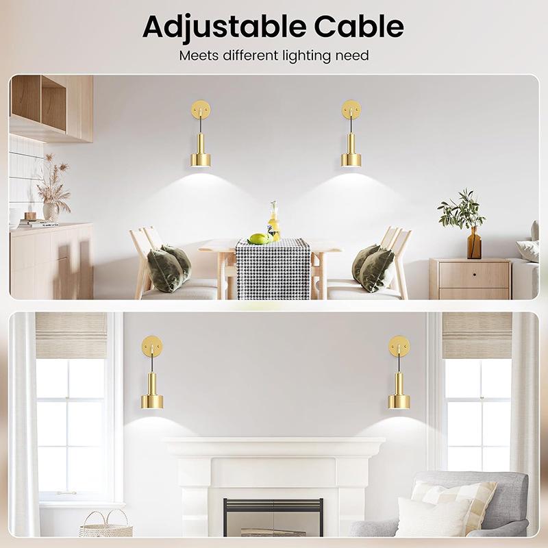 Wiederaufladbare Wandmontierte LED-Lampe für Schlafzimmer, Wohnzimmer, Flur und Treppenhaus