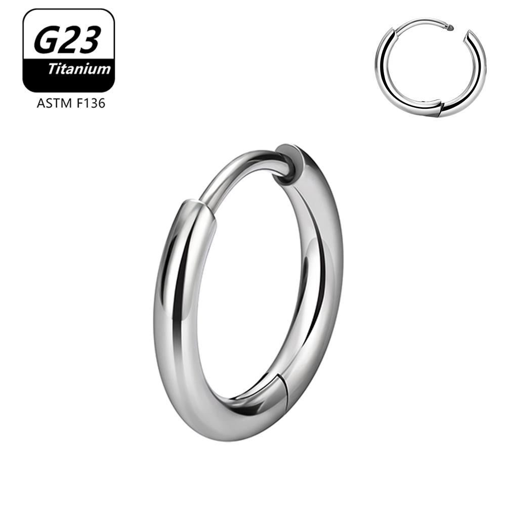 1/10pcs G23 Titanium Hoop Earring For Women Piercing Nose Ring ASTM F136 Body Jewelry Accessories New