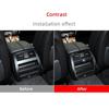Rear Air Outlet Decoration Frame Vent Trim Strips Carbon Fiber Car Stickers For Series 5 BMW F10 2011-2017 Interior Accessories