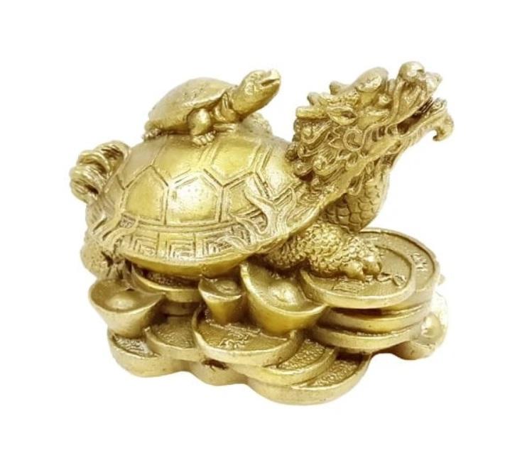 Статуэтка дракона с черепахой для Феншуя, Fengshui Dragon With Tortoise, Kalyan Puja