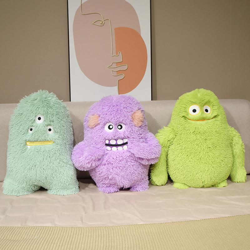 60CM Kawaii Long Hair Monsters Plush Toys Doll Monster Throw Stuffed Animals Soft Pillow Doll Kids Baby Home Decorative Gifts