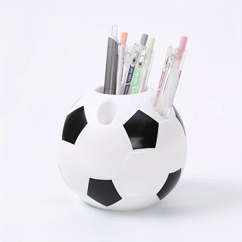 Soccer-Themed Plastic Pen Holder - Multifunctional Desk Organizer for Office and School, Durable Other Plastic Material