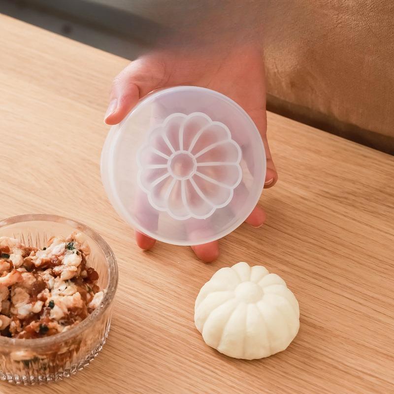 Domowe formy do bułeczek na parze, Duże wklęsłe dno bułeczki z pastą z czerwonej fasoli, Formy do bułeczek na parze i Formy do potraw z makaronu