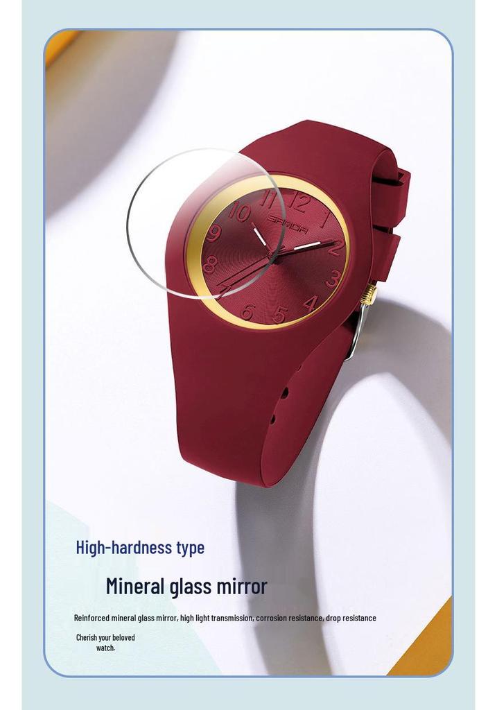 Sanda Unisex Waterproof Silicone Jelly Student Watch