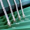 Longlong Gold Jewelry 925 Silver High Carbon Diamond Bracelet, Unisex, 4-7mm, European & American Style