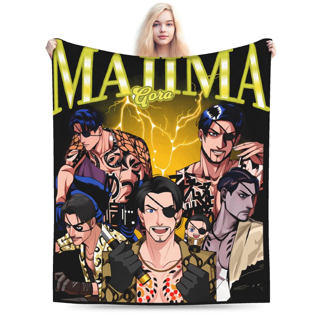 Yakuza Majima Blanket Soft Fluffy Plush Throw Blanket For Girls Boys Couch Bed Flannel Bedspread Bed Cover