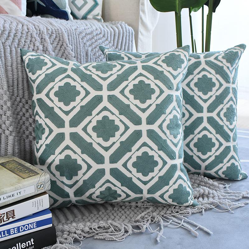 

Современный средиземноморский геометрический диван офисный диван подушка милая вышитая наволочка без наполнителя 45*45cm