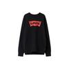 Levis Letter Print Crew Neck Pullover Long Sleeve Sweatshirt Men Sweatshirt Black A4957-0000