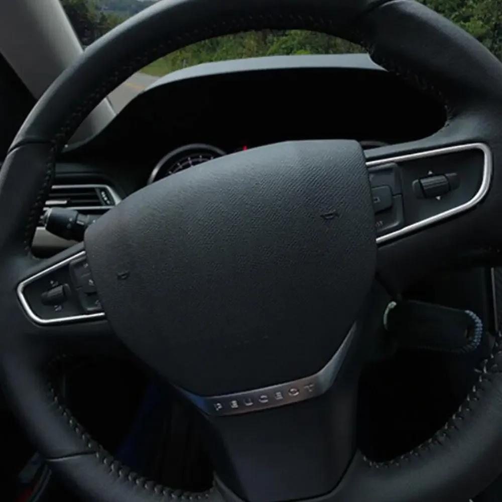 Für Peugeot 408 2014 - 2020 508 2011 - 2016 Lenkradaufkleber Zierleiste 2 Stück Dekorative Abdeckung Styling Innenraumzubehör