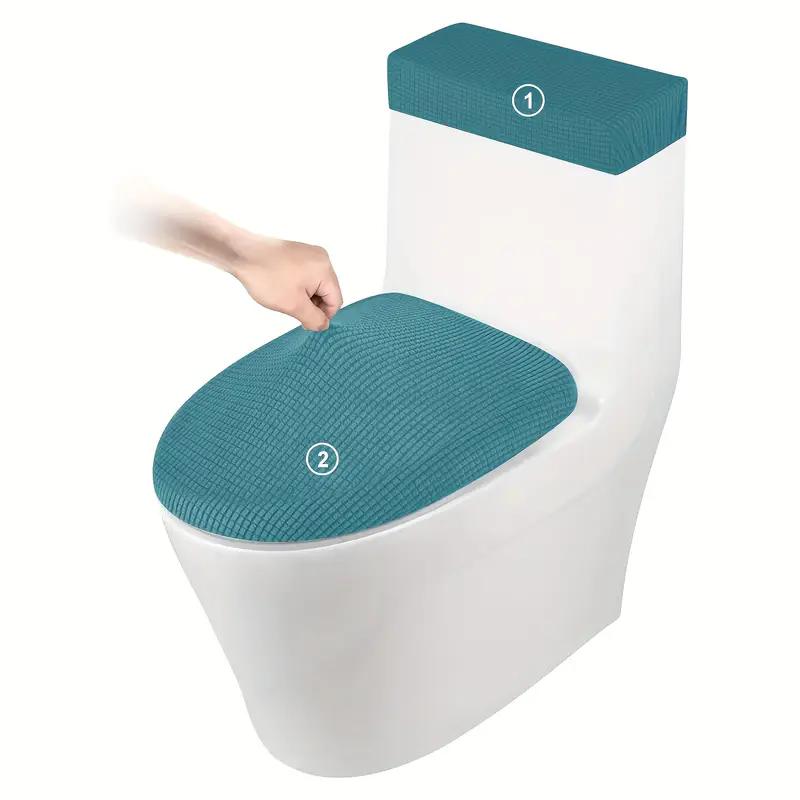 2Pcs/Set Jacquard Toilet Seat Protector Cover Stretch Anti-Dirty Toilet Lid Tank Lid Covers Toilet Cushion Mats El Bathroom
