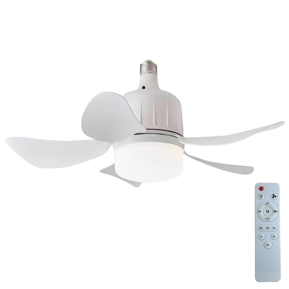 Ceiling Fan Light Lamp E27 Base Wireless Remote Control LED Bulb Ceiling Fan Replacement for Bedroom Living Room Kitchen Balcony