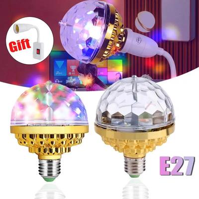 Oświetlenie sceniczne LED Disco Obrotowa żarówka DJ Stroboskop Zdalne sterowanie dźwiękiem Magiczny samochód taneczny RGB Prezent świąteczny Klub imprezowy Lampa laserowa