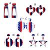 Love Star Leaf 4Th of July American Patriotic Hollow Acrylic Jewelry Accessories