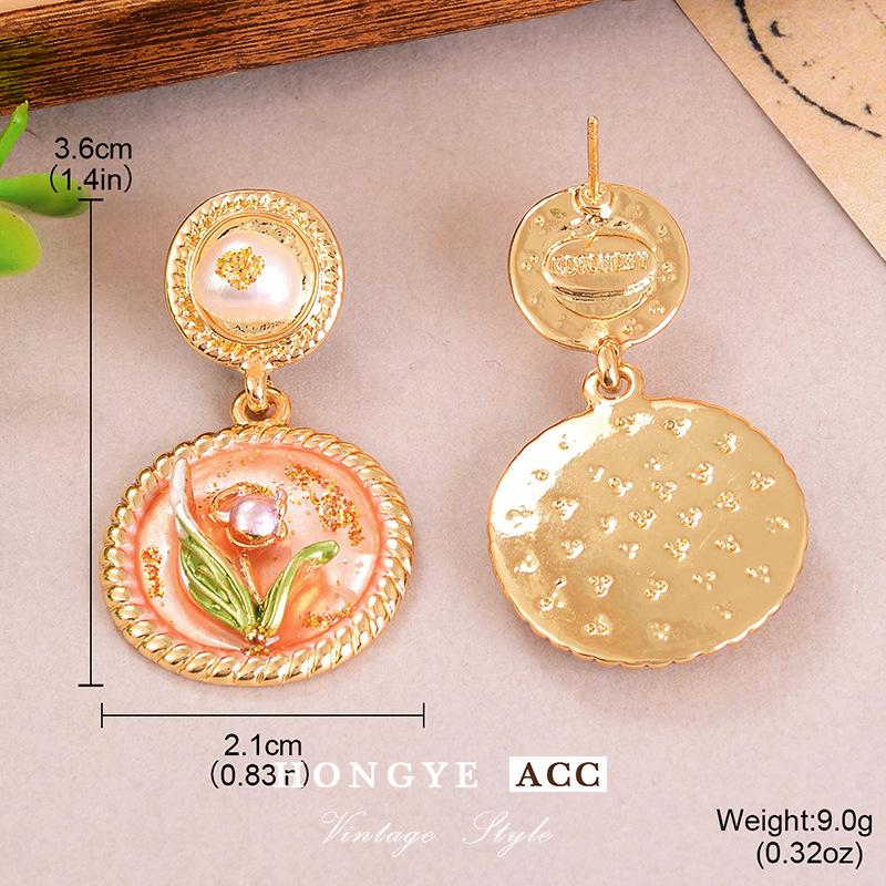 

Женские серьги в стиле барокко, винтажные, с жемчугом - французский и новый китайский дизайн