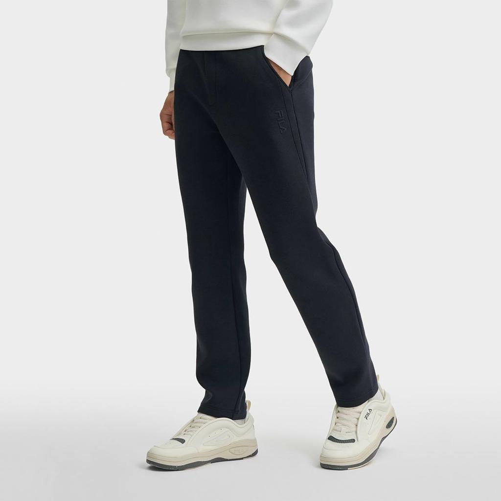 Fila Heritage Series Fashion Comfortable Soft Straight Leg Casual Pants Men Bottoms Black F11M448609F-BK