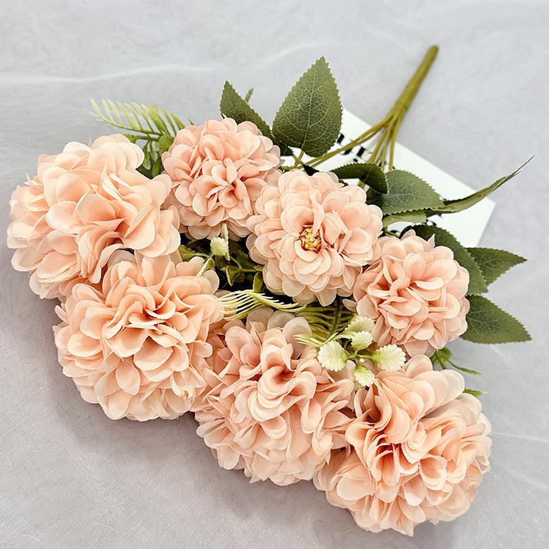 Spring Qi Seven Branch Edge Ball Artificial Flower Wedding Decor For Photography And Home Use