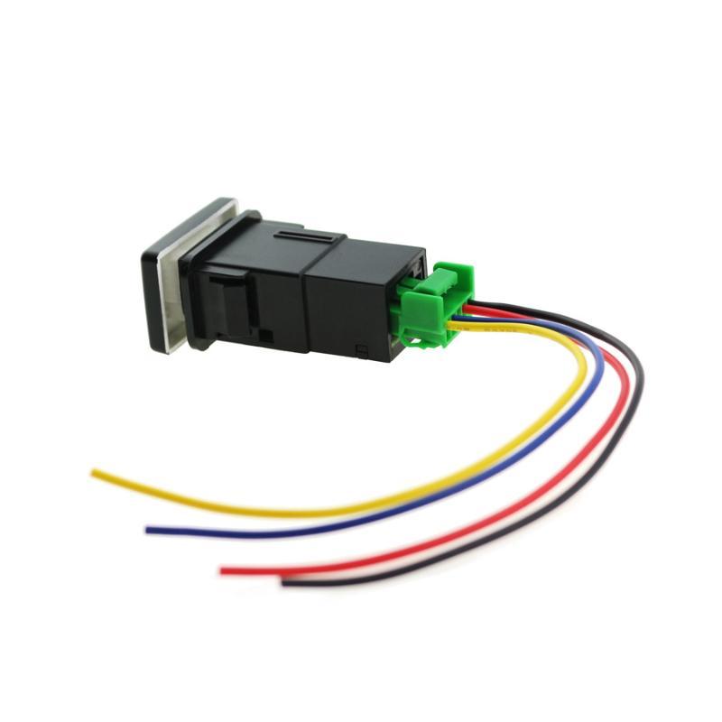Waterproof Car Fog Light Push Button Switch With Wiring Harness Socket Auto Modification Replacement Control Switch Accessory