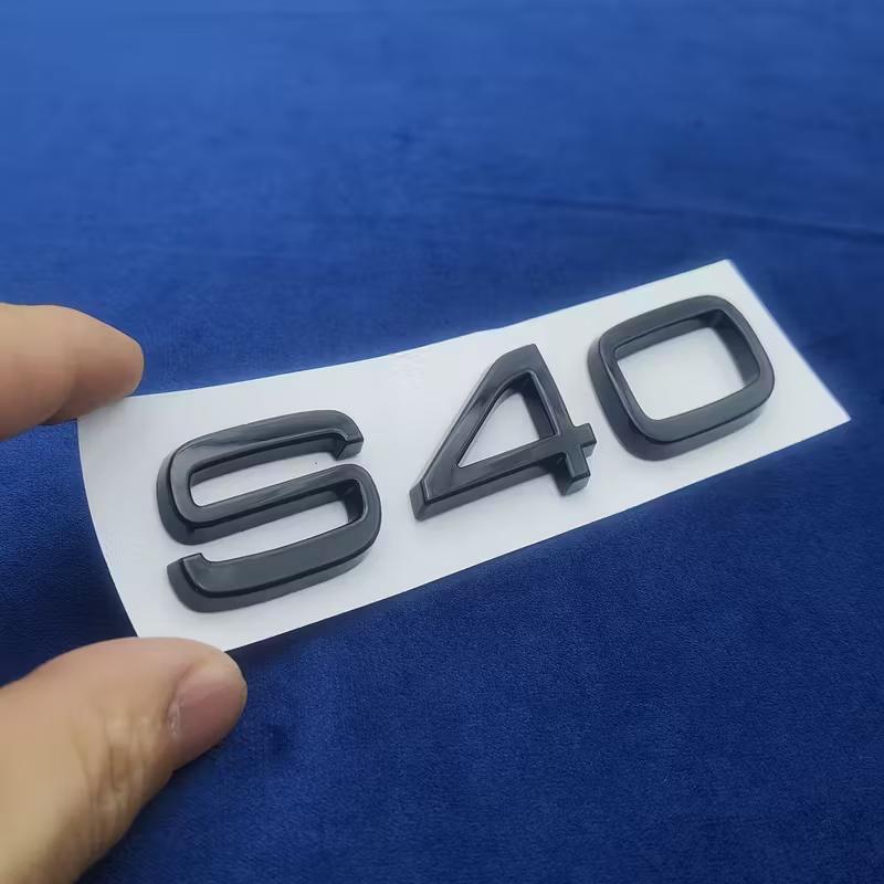 1pc 3D Chrome ABS S40/S60/S80/S90 Car Rear Trunk Emblem Badge Sticker