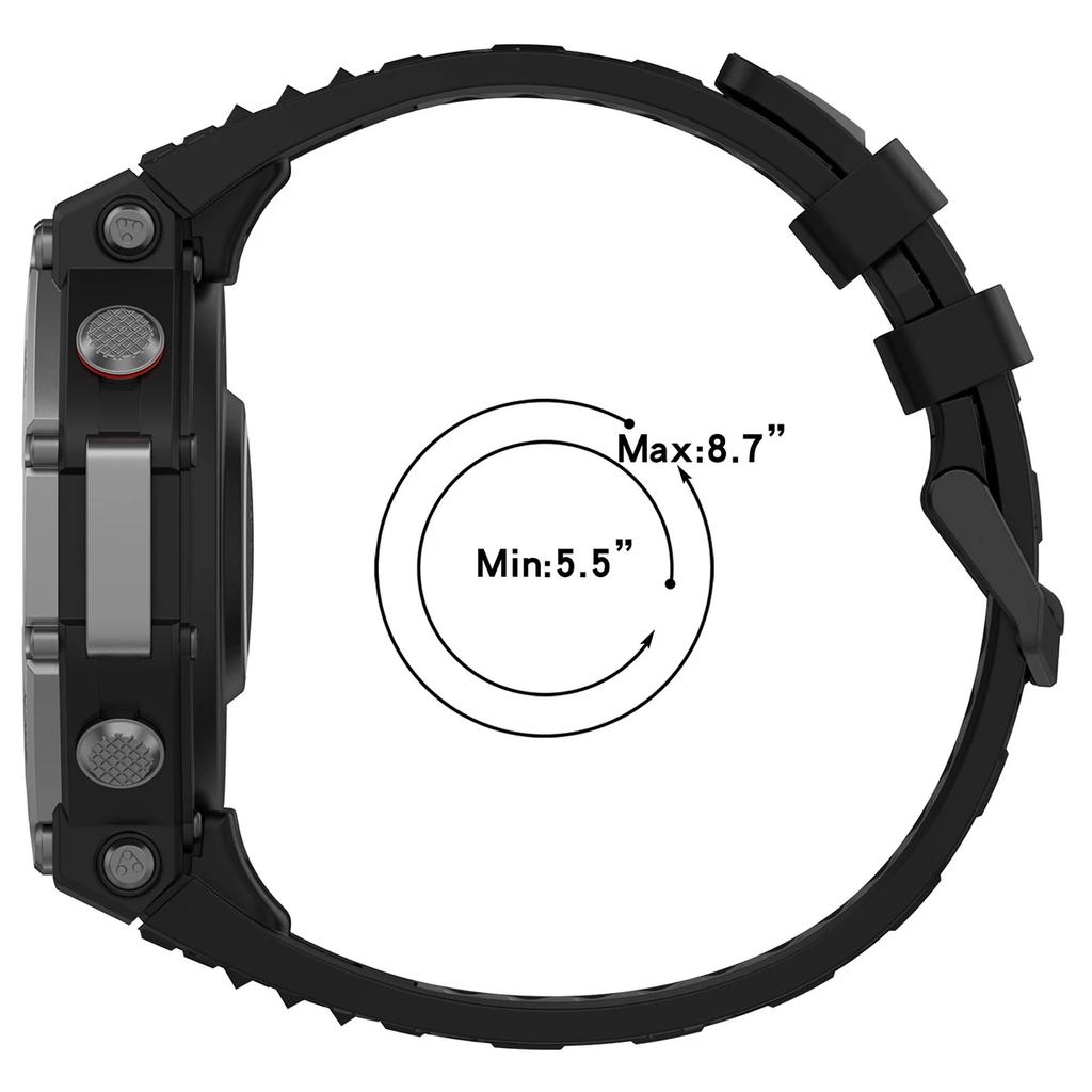 Silicone Strap For Amazfit T-REX 3 Smart Watch Sports Band Original Replacement Huami T Rex3 Bracelet Belt Accessories TRex 3
