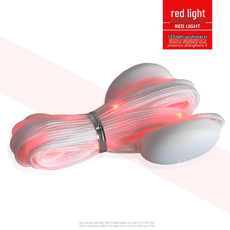 Eighth-Gen LED Light-Up Nylon Shoelaces with Seven-Color Beads for Outdoor Night Running & Cycling