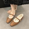 New Women's Mary Jane Single Shoes Thick Heel Shoes Elegant Classic Retro Square Toe Comfort Soft Shallow Cut Low Heel Shoes