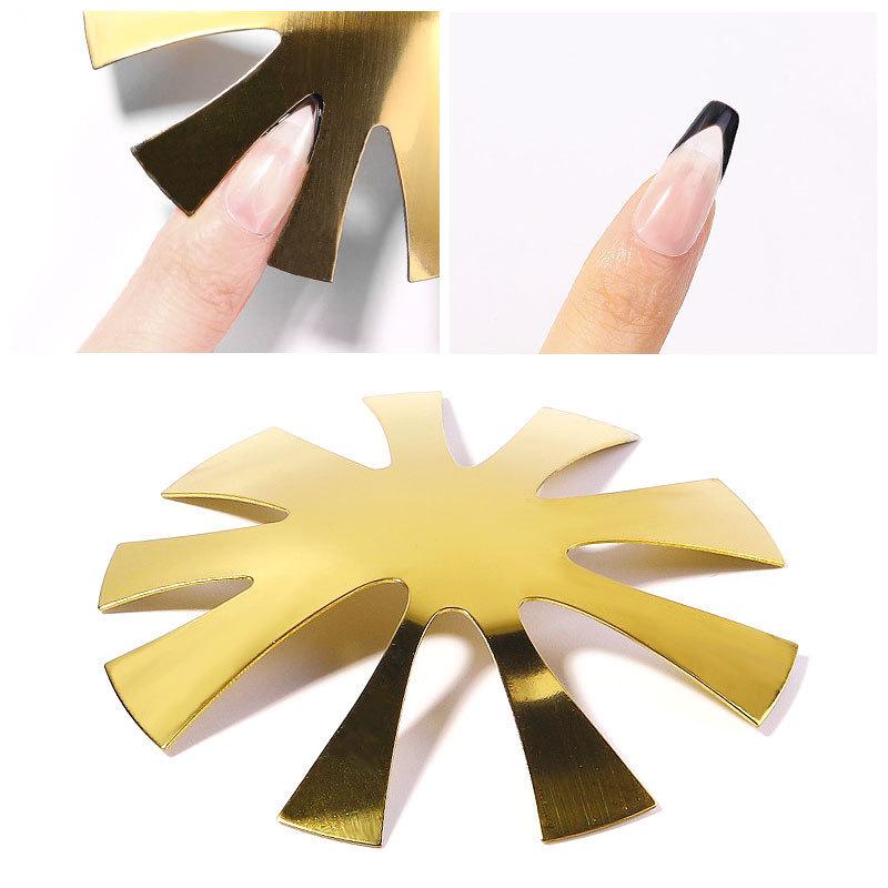 French Manicure Nail Art Making Stainless Steel Acrylic Clipper Plate Module Nail Cutter Plate