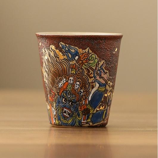 Ручная роспись Тханка Махакала Чайная Чашка Традиционная Керамическая Чашка для Домашней Медитации Счастливый Подарок cup