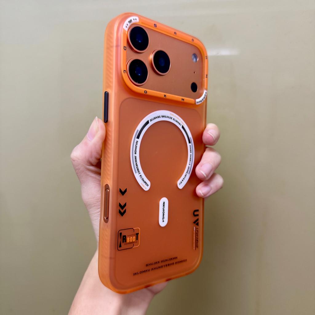 Matte Magnetic Phone Case For iPhone 17 Pro Max For Magsafe Wireless Charge Frosted Back Metal Lens Frame Buttons Cover