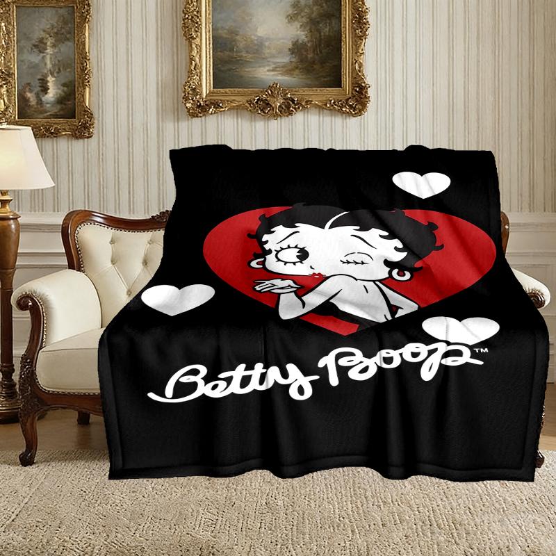 1pc Betty Boop Blanket, Cozy Printed Throw Blanket, A Heartfelt Gift for Your Family and Friends