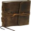 17.78 Cm Leather Journal with Recycled Handmade Paper Diary with Tie Knot